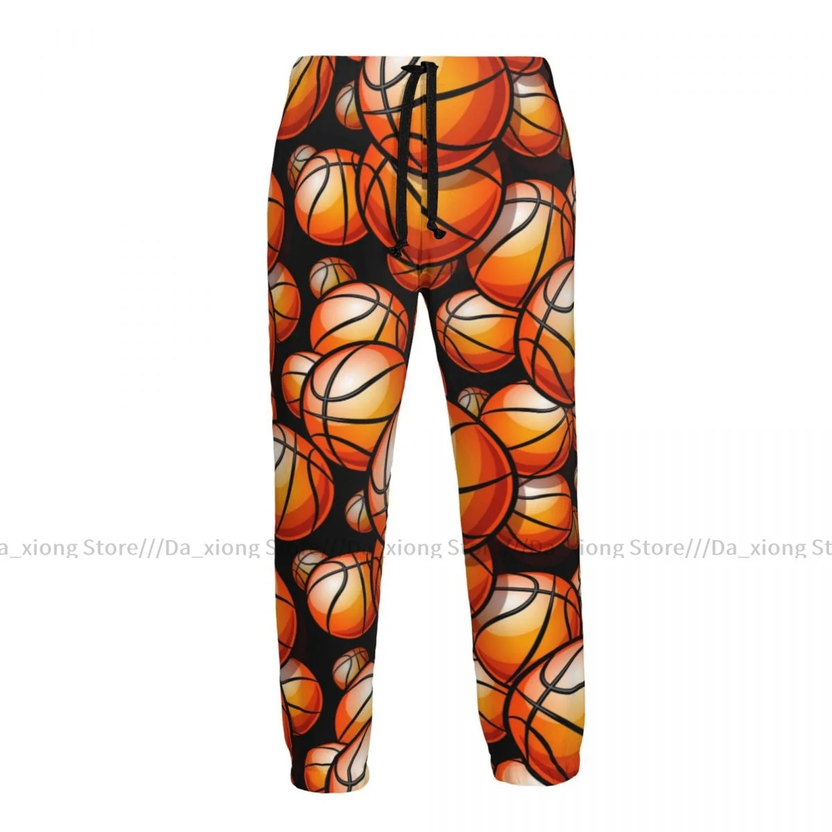 Men Jogging Pants Streetwear Loose Casual Trouser Basketball Ball Pattern Man Pants Sweatpants