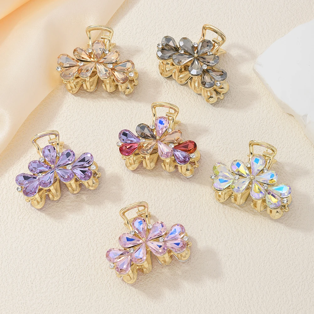 

Fashionable claw-shaped clips, shiny crystal hair accessories, flower hair clips, scratch-style hair clips, women's accessories