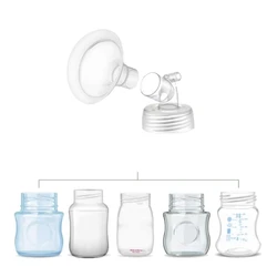 Upgrades Silicone Breast Pump Flanges Soft Edge Breast Shield 21/24mm Milk Pump Flanges Gentle Nursing Breast Shield A2UB