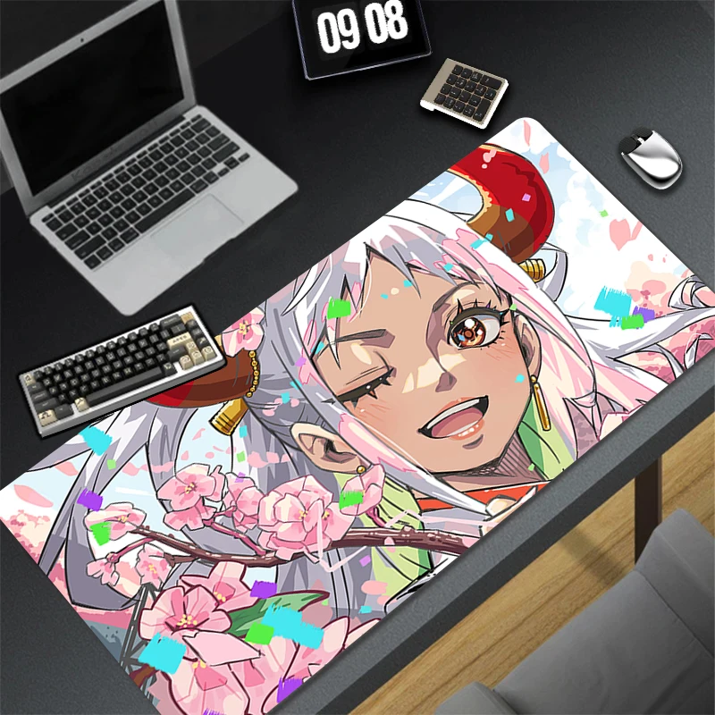 400x900 Large Mouse Pad Laptop Purple Anime Sexy Girl Mousepad O-one P-piece Yamato Keyboard Rug PC Gaming Accessories Desk Mat