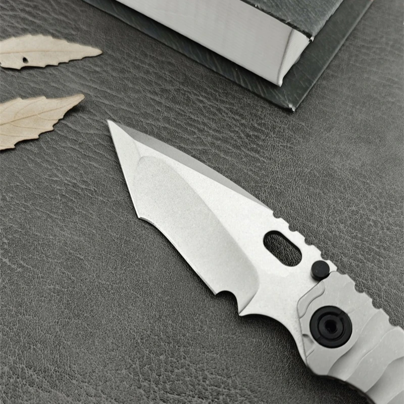 Strider Advancing Titanium Camping Outdoor Hunting and Rescue TC4 Titanium Wave Handle Survival Tactics EDC Folding Knife