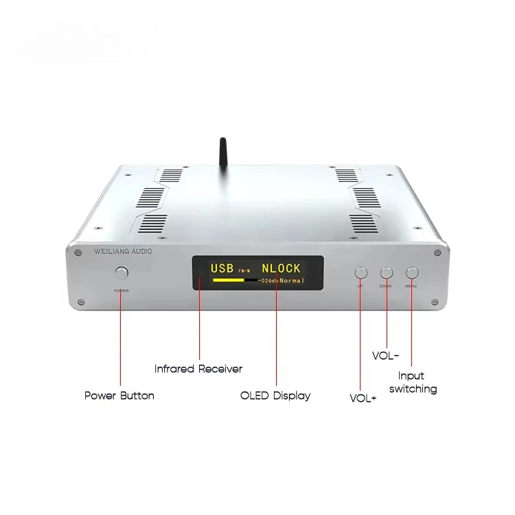 

Dual Core BT5.0 AptX LDAC USB DAC Hi-end Decoder Hifi Home Amplifier Receivers & Amplifiers"