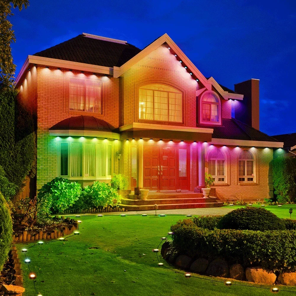 LED Smart Eaves Light APP Control RGB Changeable Color Dreamy With Scene Mode Outdoor Waterproof DIY House Pool Patio Decoration