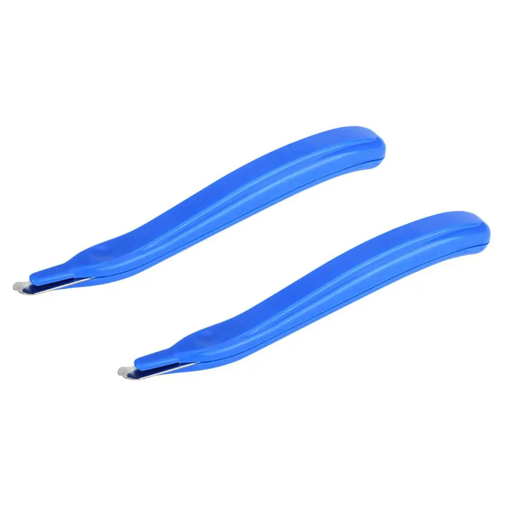 2 Pcs Staple Stapler Remover Tool Puller Disassembler Blue Staples Removing Extractor Office