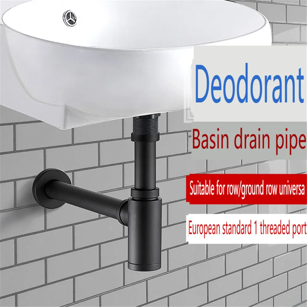 Brass Bathroom Sink Bottle Trap Wash Basin Toilet Deodorization Insect Stopper Bathroom Drain Fittings Waste Siphon Pipe Kits