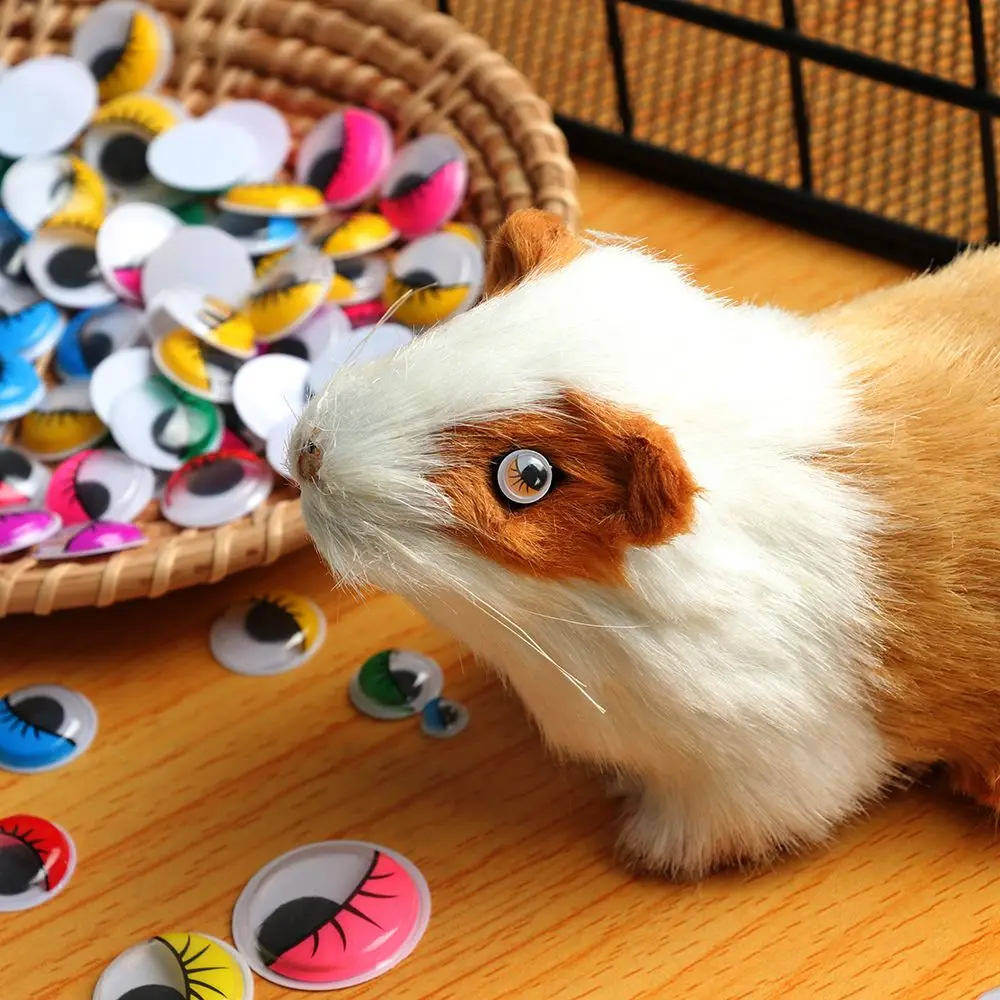 Kolorowe okrągłe wypchane zwierzęta części plastikowe machające ruchome oczy DIY lalki materiały pluszowe oko pandy 3D akcesoria dla lalek