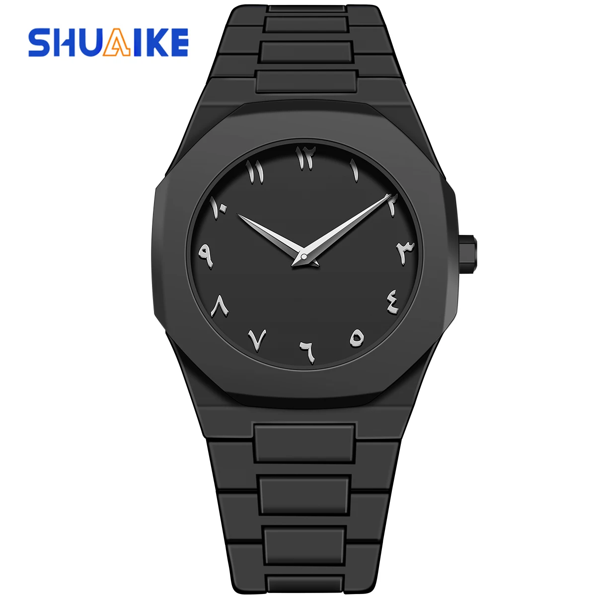 SHUAIKE  1142-4 Business Men\'s Watch Men\'s Quartz Watch Classic Fashion Round Watch Art Arabic Digital New Watch Men\'s Clock