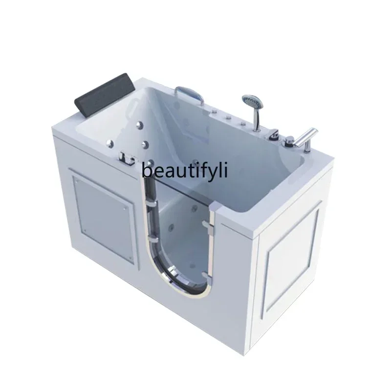 

Elderly Bathtub Barrier-Free Side Door Walk-in Home Deep Bubble Sitting Acrylic Massage Small Apartment