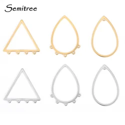 10pcs Stainless Steel Earrings Charms Connectors for DIY Jewelry Making Accessories Ear Hooks Findings Crafts Wires Accessories