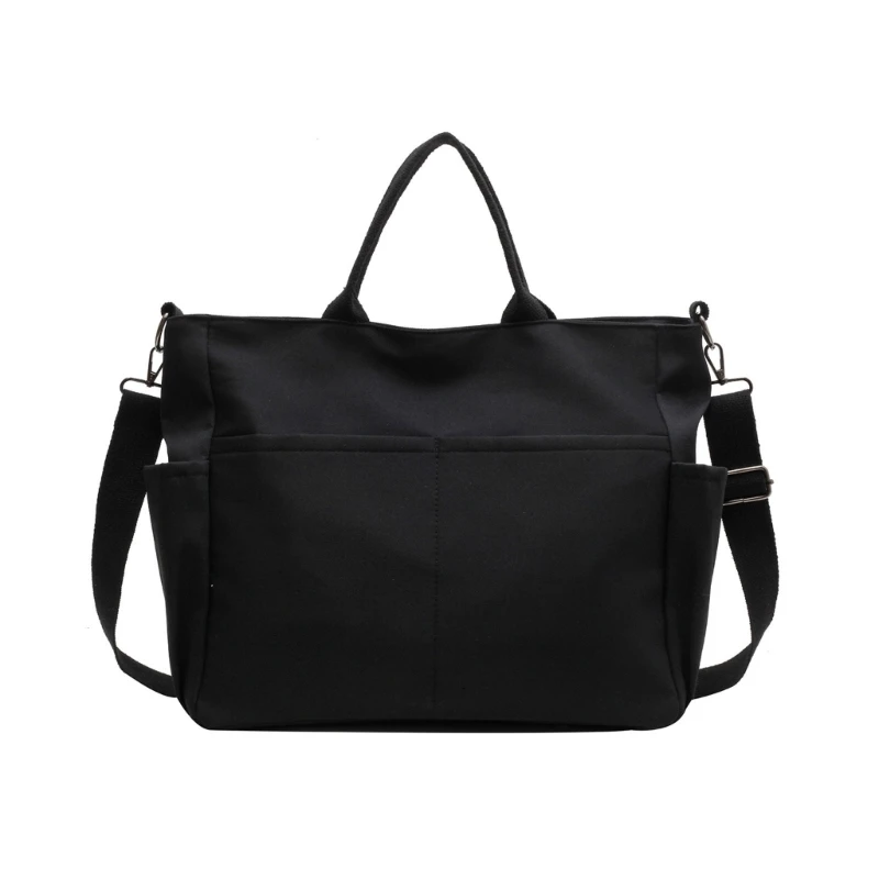 Crossbody simples feminino Bolsa estudante de cor sólida Bolsa ombro de grande capacidade Bolsa