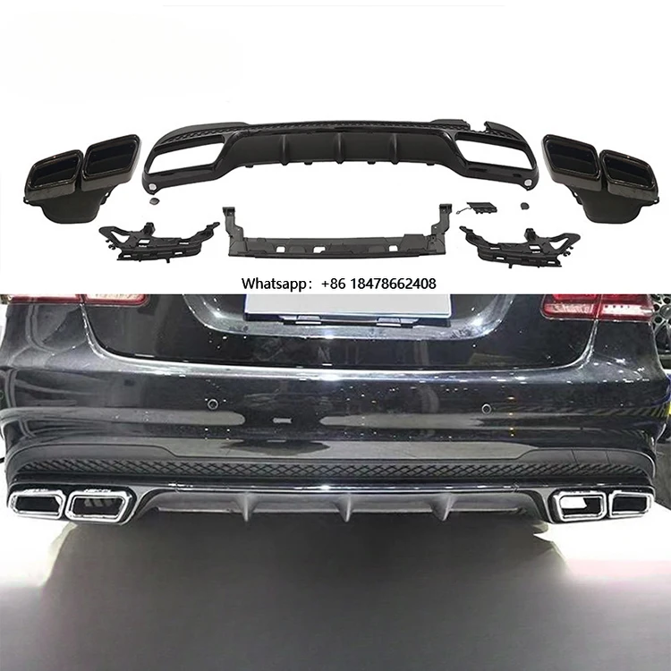 

Custom Fabricated C63 Rear Lip with Quad Exhaust Tips for Class E C63 W212 2010-2015
