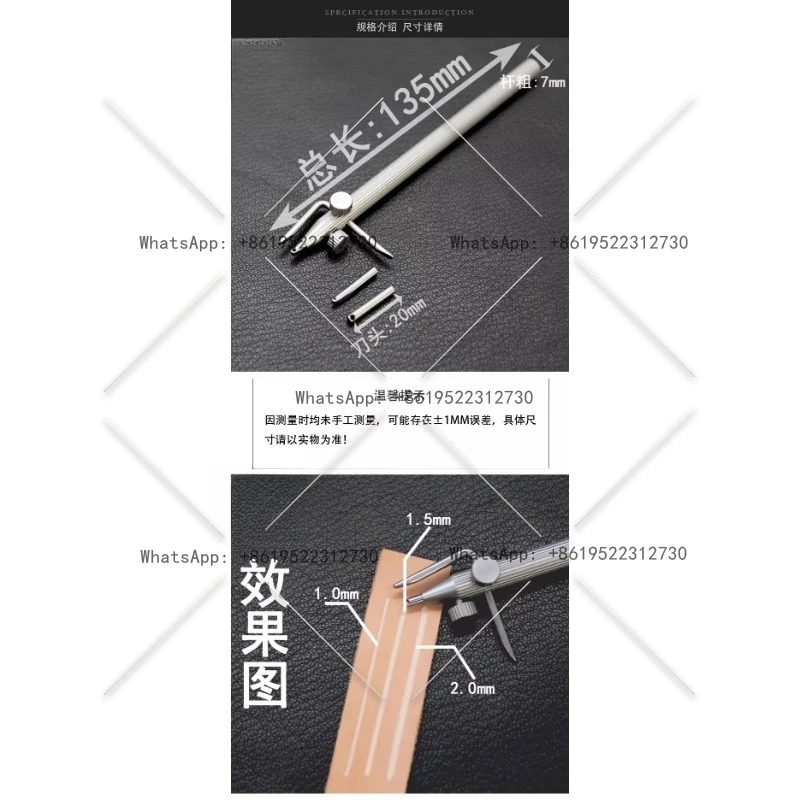 Groove Digger Leather Surface Processor Handmade Leather Goods DIY