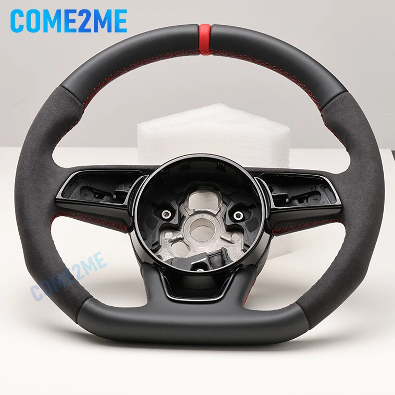 

For Audi RS3 RS4 RS5 A3 A4 A5 S3 S4 S5 2017-2021 Fully Alcantara Leather Steering Wheel Assembly