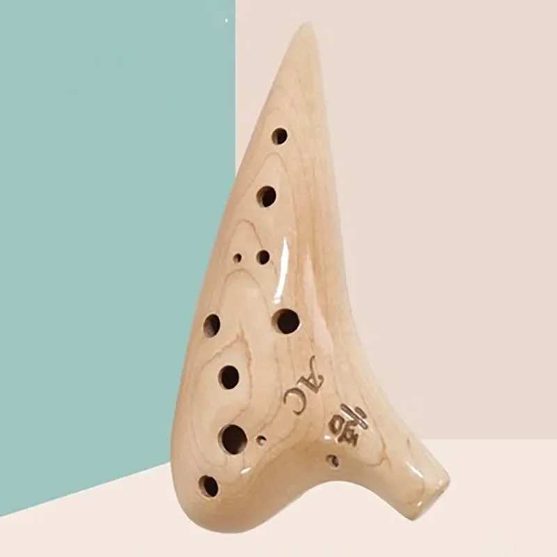 Solid Wood Ocarina 12 Holes Ocarinas Nordic Instruments Legend Ocarina Flute Professional Musical Instruments Offers Accessories