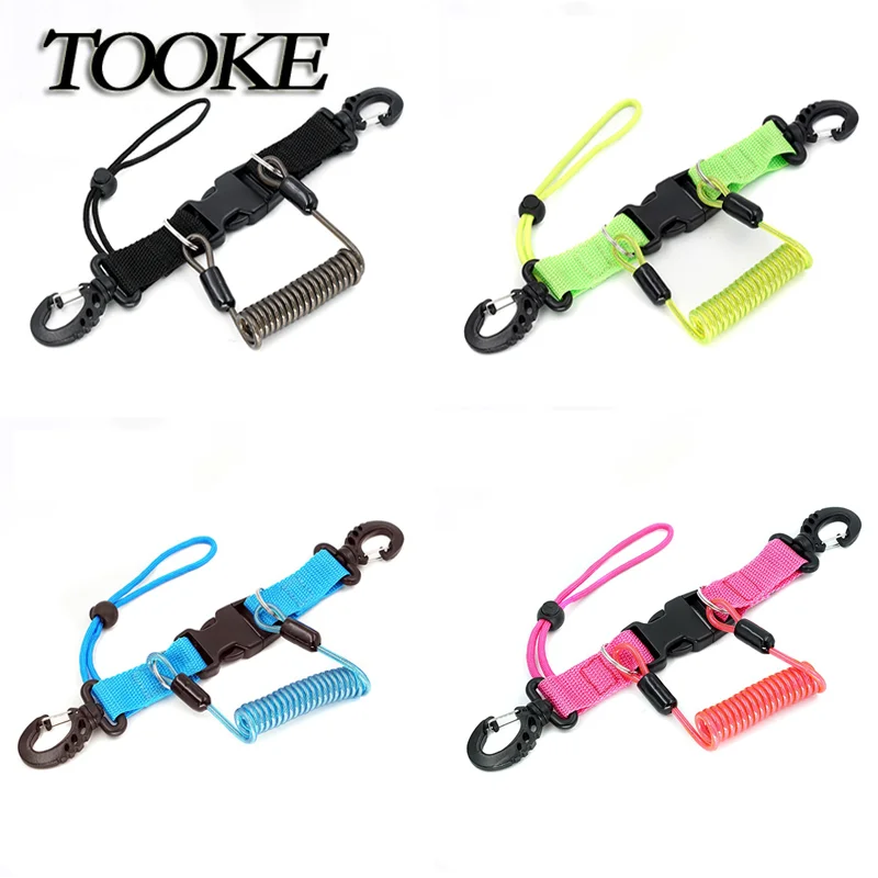 سلك حلزوني للكاميرا ، للغوص السكوبا ، مع حلقة ، مبيت تحت الماء ، مصباح يدوي خارجي