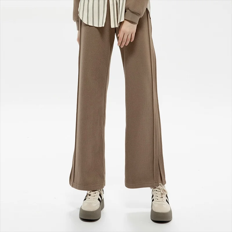 

Брюки Dailanzhi: Новинка осенне-зимнего сезона, повседневные, с высокой талией, прямые, стройнящие, из смесового полиэстера, удобные спортивные штаны