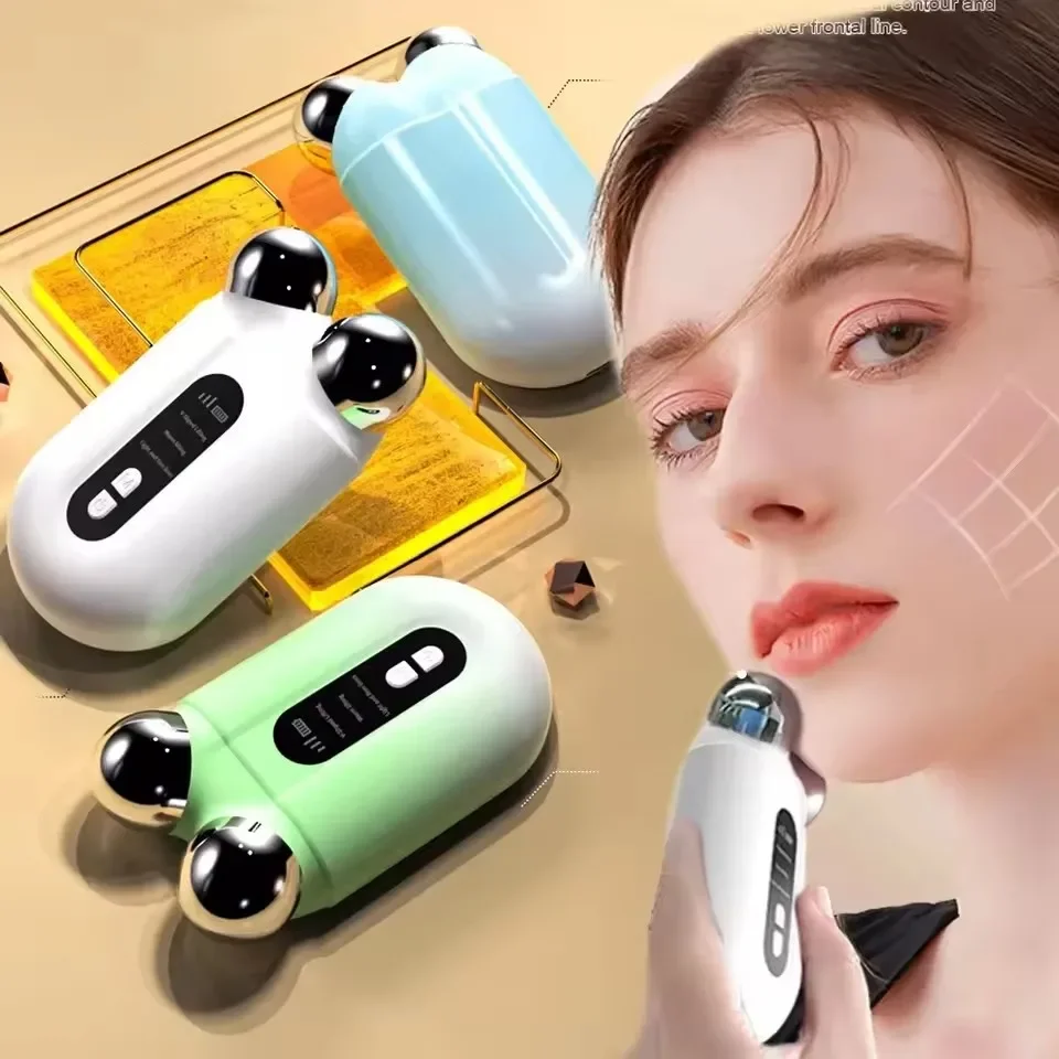 Nuface マイクロカレント フェイスリフト デバイス ローラー、顔を持ち上げて肌を引き締め、しわ除去マイクロカレントマシン プロフェッショナル