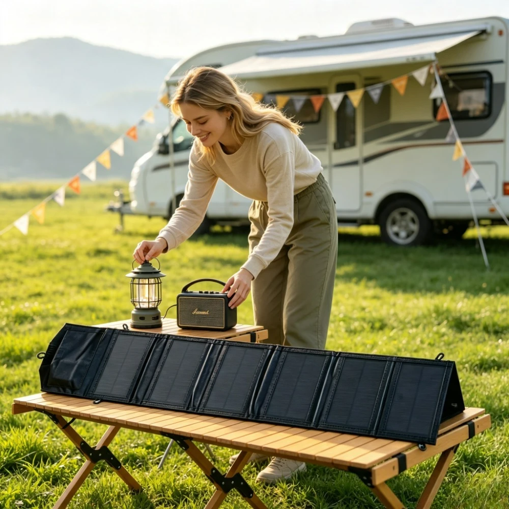 Waterproof Portable Foldable USB Solar Panel Charger 25W 100W Outdoor Solar Charger Camping Hiking Van Travel Emergency