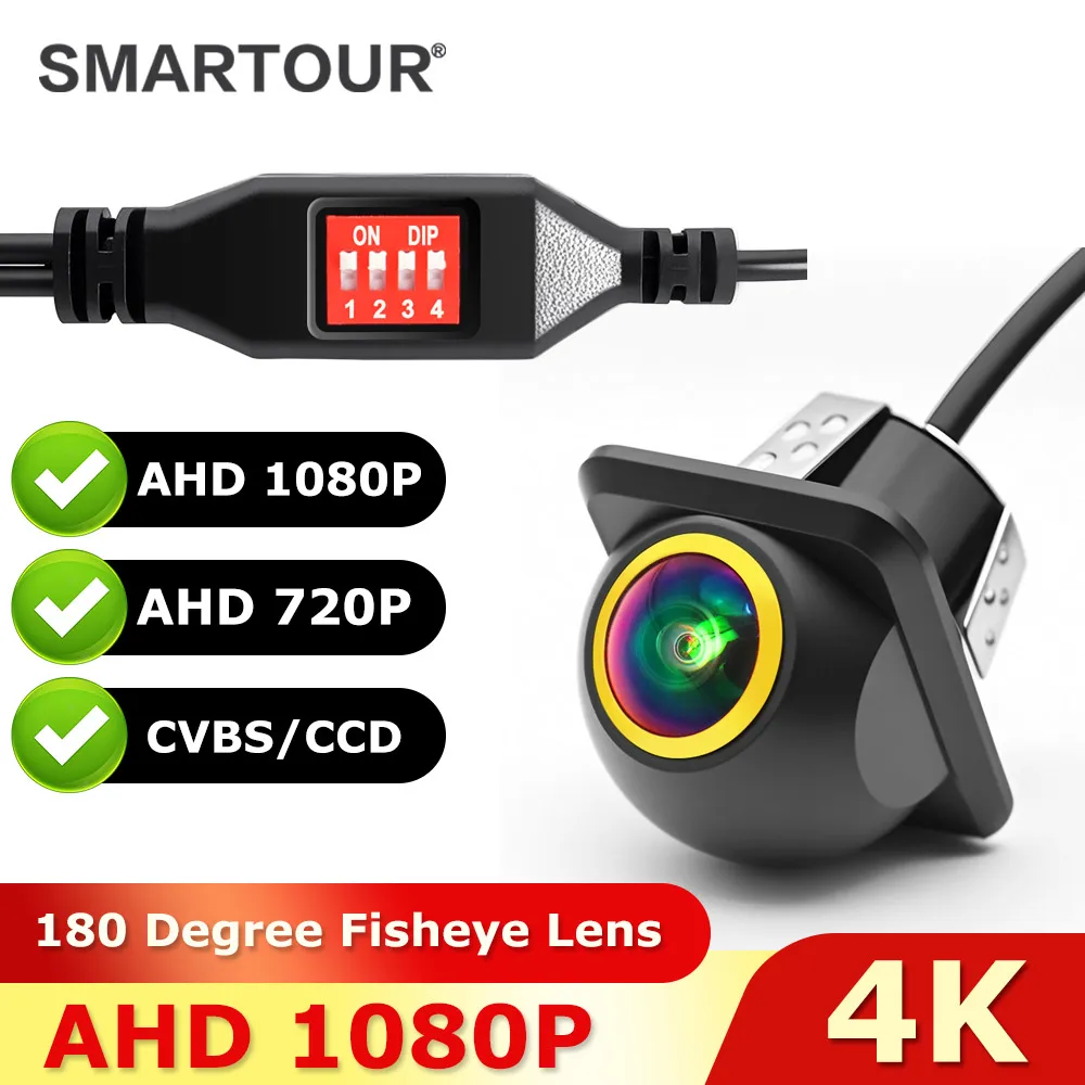 Cámara de Visión Trasera para Automóvil Android 4K Golden 2053 NTSC 1080P, Cámara de Marcha Atrás Universal, Visión Nocturna, Impermeable, Imagen a Color AHD