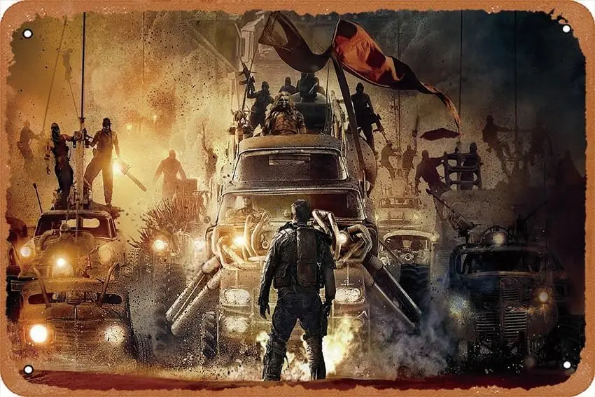 Mad Max Fury Road movie Full Tin Sign Wall Plaque Wall Art Funny Gifts for Man Cave Cafes Bar Pub Club Home ation Decor   Vintag