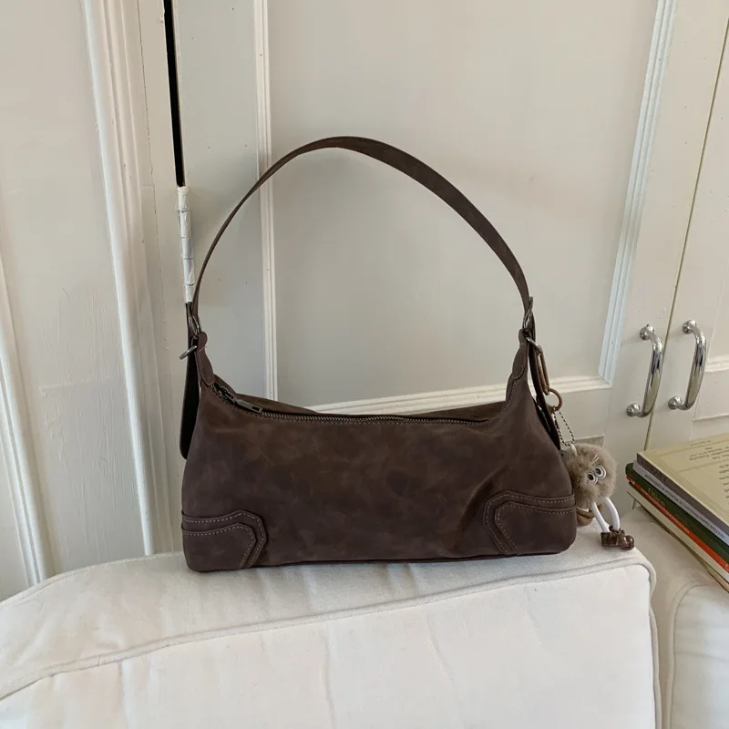 Sac à bandoulière de luxe d'inspiration Vintage pour femmes, Hobo en cuir vieilli, bandoulière décontractée multifonctionnelle pour le week-end et les voyages, 2025 ​