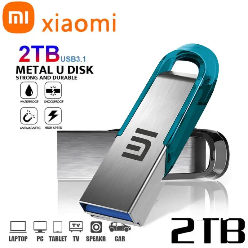 Xiaomi High Speed 2TB Pendrive 1TB USB3.0 512GB Memory Stick 128GB Metal USB Flash Drive 256GB Portable USB Stick For PC