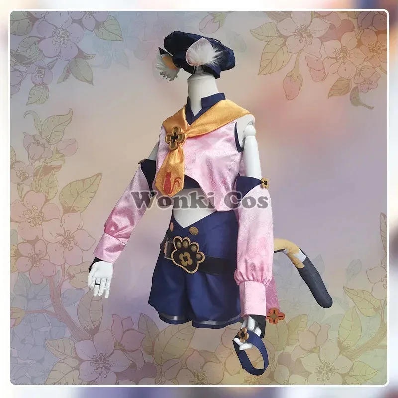 Juego impacto Diona Katzlein Cosplay disfraz peluca lindo gato Neko chica Gen Diona Cosplay Shin trajes
