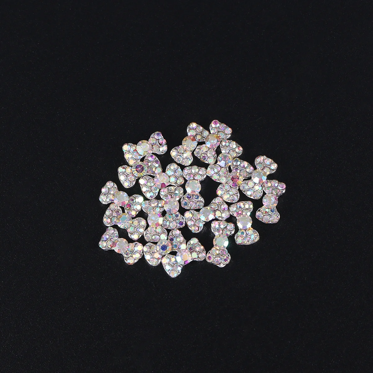 

20 шт. дизайн ногтей с бантом и стразами, блестящие подвески, украшения, сделай сам, гель-лак для ногтей, кончики, натуральные накладные ногти, домашний салон