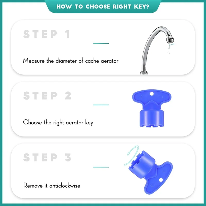 

B45C Cache Faucet Key Removal Wrench Tool Recessed Aerator Key Sink Faucet Removal Tool