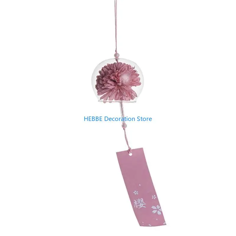B0KC Artistic Flower Wind Chimes Wind Bells Creates Tranquility Atmospheres Indoors