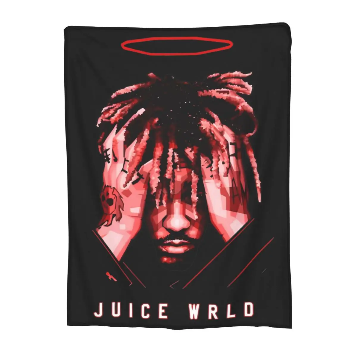 Juice Music Wrld Rest In Peace Coral Fleece Plush Throw Blankets Blankets for Sofa Travel Ultra-Soft Bedroom Quilt