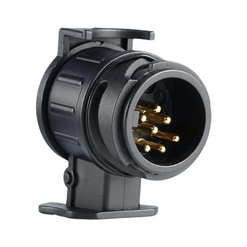 Adaptador de enchufe de 13 pines a 7 pines, Conector de remolque, enchufes de barra de remolque, convertidor de remolque estándar europeo,