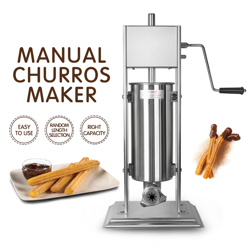 ITOP Manual Churros Maker 5L/7L/10L/15L Vertical Spanish Churrera Machine Heavy Duty Stainless Steel With 4 Nozzles Commercial