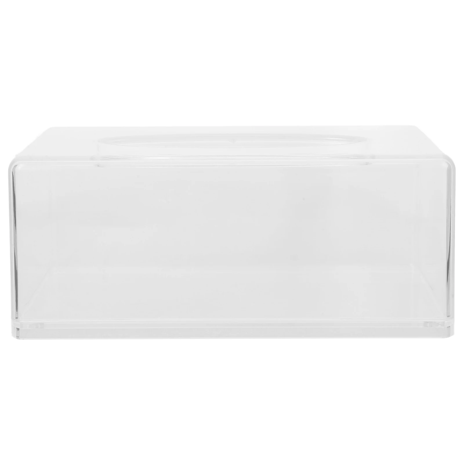 

Minimalist Acrylic Tissue Dispenser Large Capacity Unique Opening Design for Home Hotel Restaurant Use Bathroom Napkin Holder