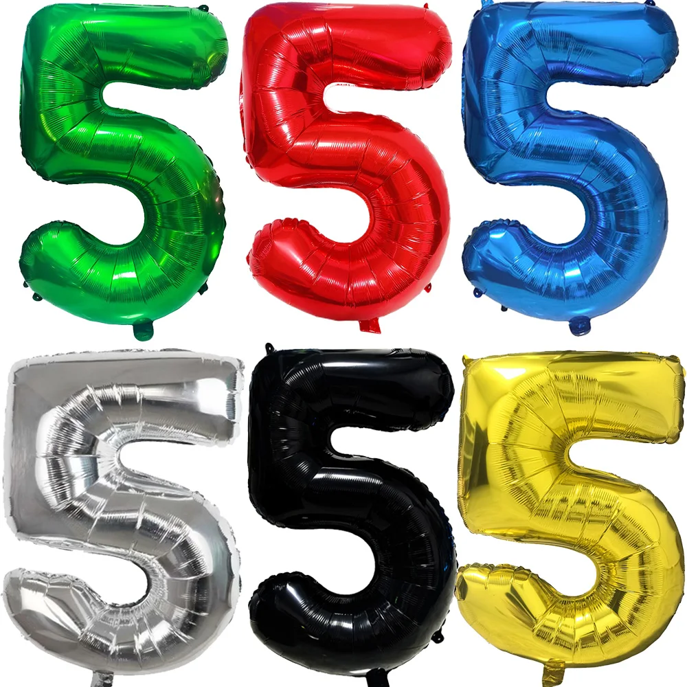 Wielokolorowe duże cyfry 5 balonów 32 cale 1 2 3 4 5 6 7 8 9 Balon urodzinowy Czerwona cyfra Balony dla przyszłej panny młodej Figurka Golob Balony
