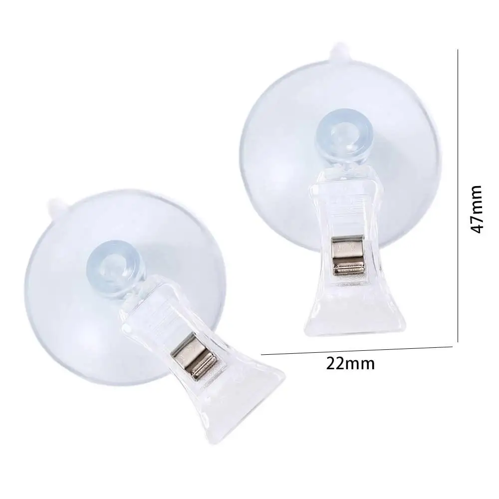 2Pcs Multifunctional Office Wall Living Room Mall Practical Door Window Clear Suction Cup Clip Plastic Sucker Clamp Home