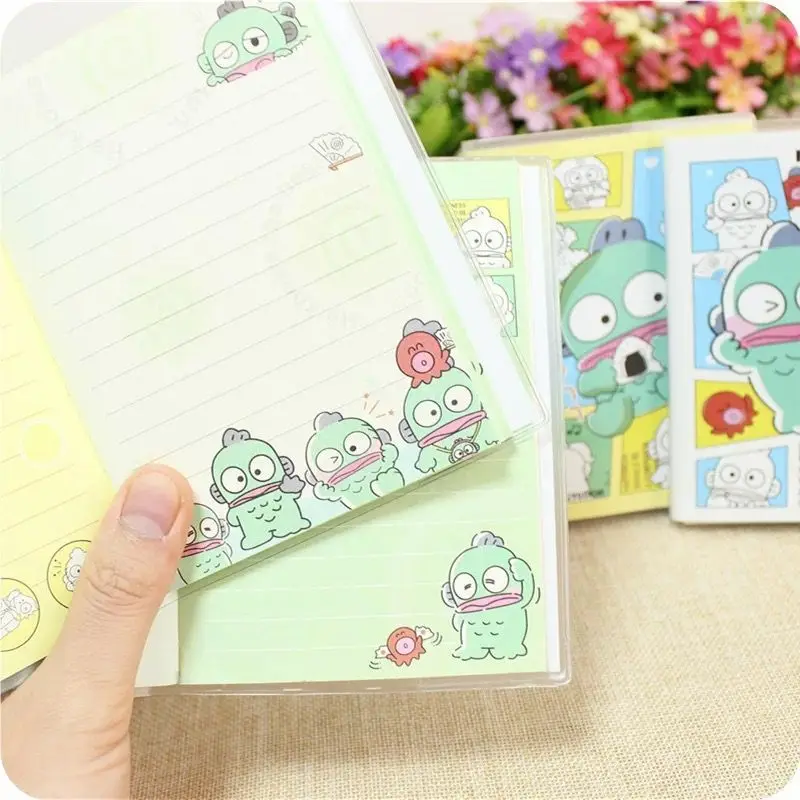 عشوائيا 2 قطعة Hangyodon الكرتون A6 دفتر الإبداع الهزلي نمط مذكرات لطيف فتاة المحمولة تحت الخط المفكرة القرطاسية الهدايا