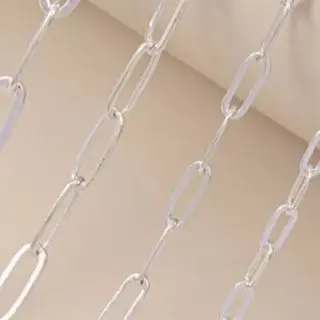 

Silver-coated Long O-chain Rectangular Oval Silver Handmade DIY Bracelet Necklace Jewelry Loose Chain for Crafting