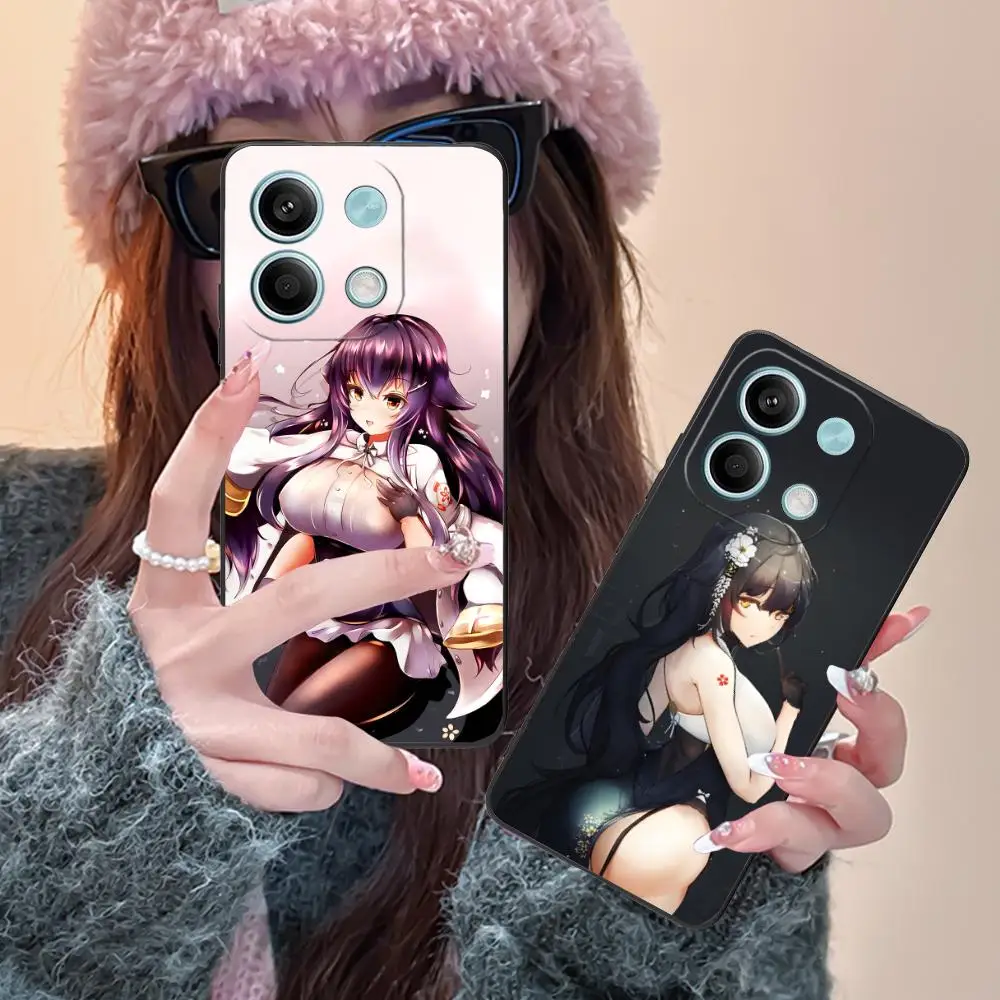 Azur Lane Azuma حافظة هاتف محمول لهاتف Xiaomi Redmi Note 14 13 12 11 S Pro Plus 4G 5G غطاء حماية ملون فاخر للهواتف المحمولة