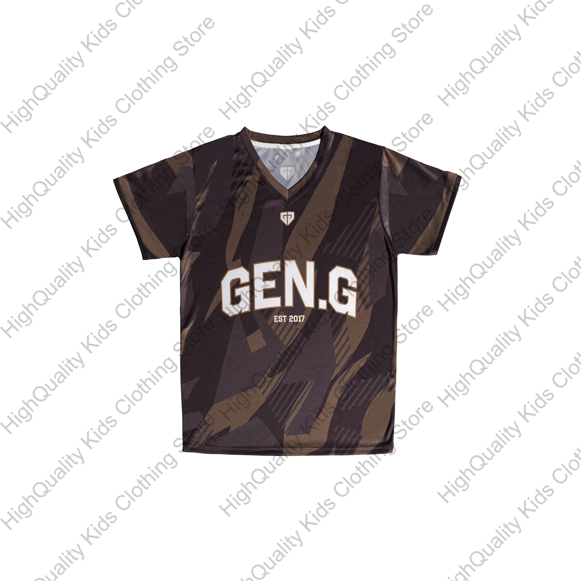 2024 Kid Adults Short Sleeved Jersey LCK GEN.G Esports Club Jersey Chovy Peyz Canyon Kiin Lehends Game Uniform Spectator Uniform