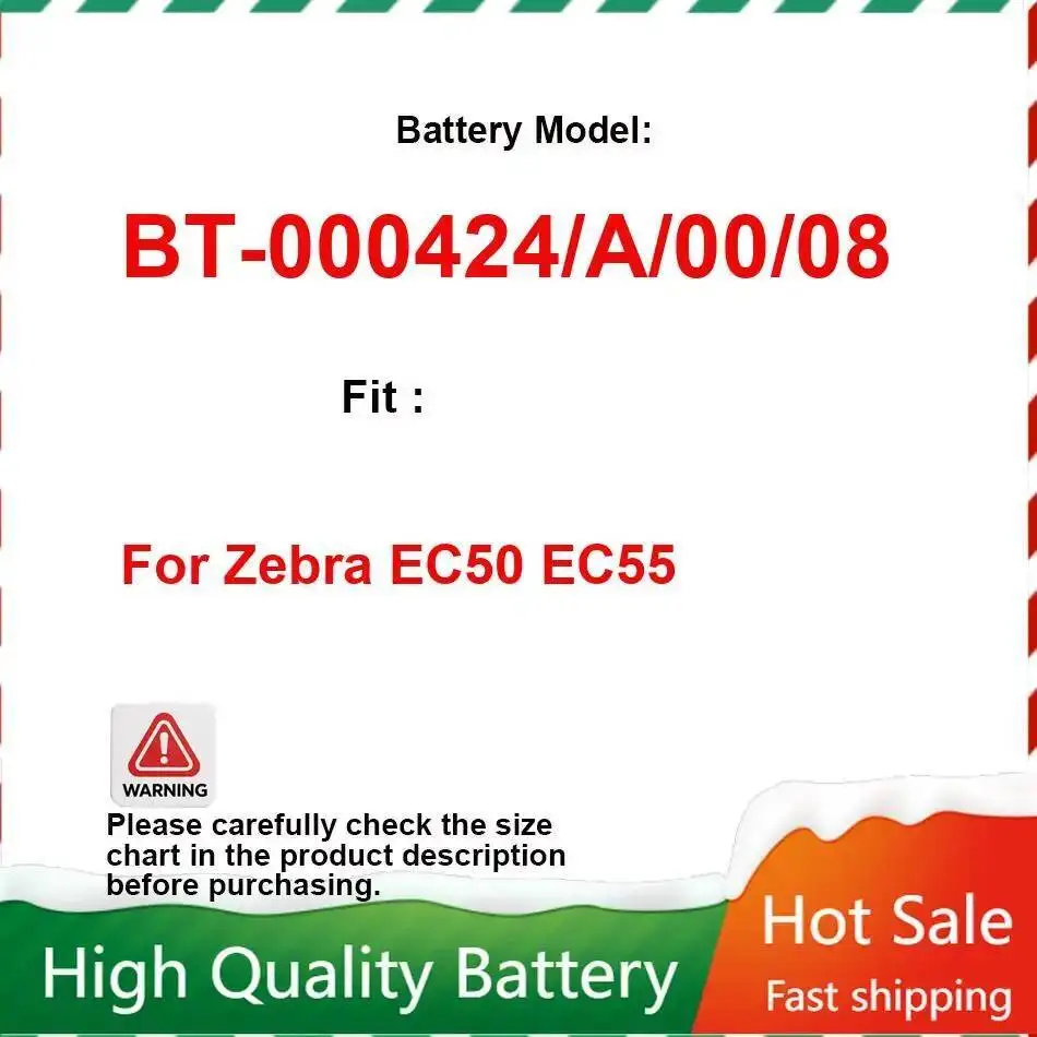 

Аккумулятор для мобильного терминала данных 3060 мАч для Zebra EC50 EC55 BT- 000424 /A/00/08 долговечная и сменная батарея