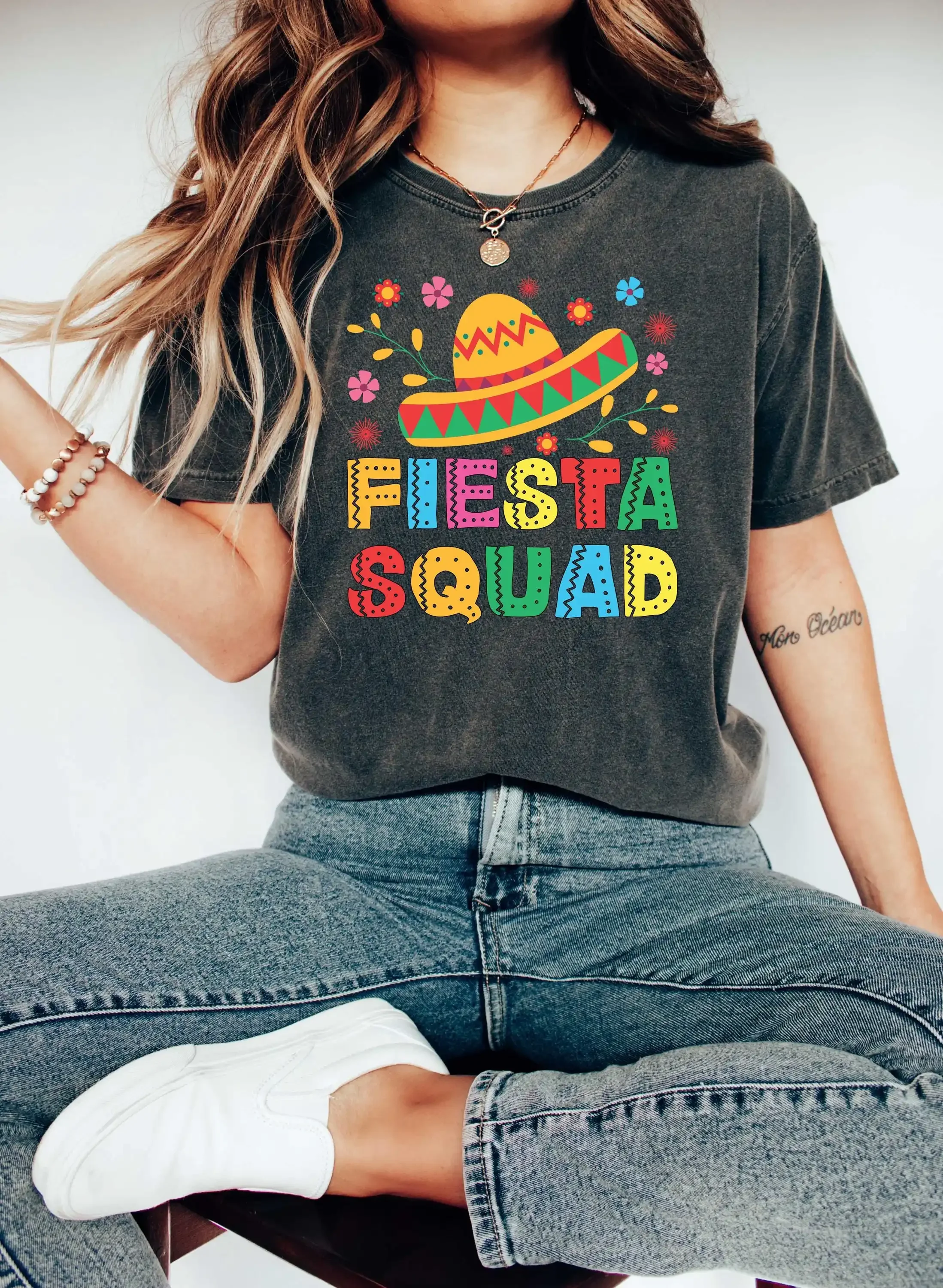 Cinco de Mayo T Shirt Fiesta Squad Mexican Funny Themed
