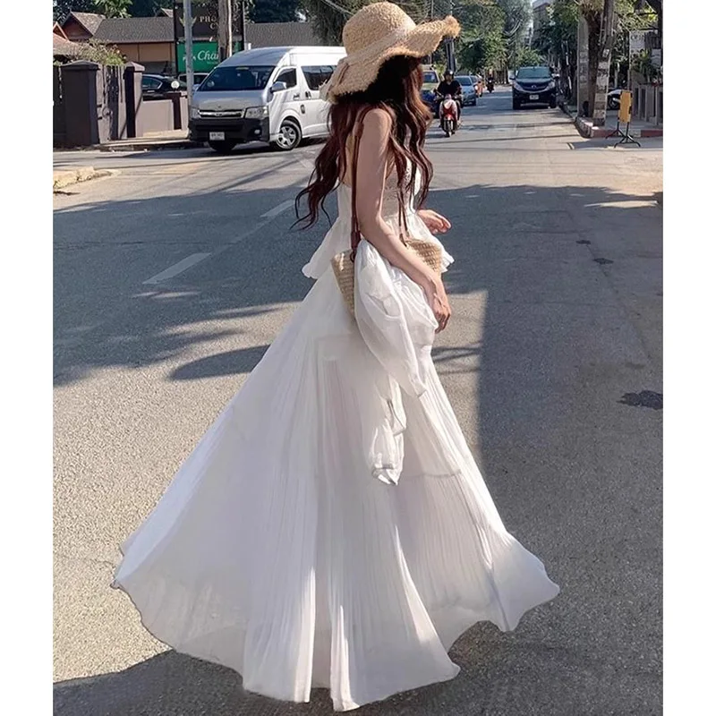 Vielseitiger Langer Damenrock in Lila mit Hoher Taille im Koreanischen Stil, Plissierter A-Linien-Feenrock, Klassischer Modischer Damenrock