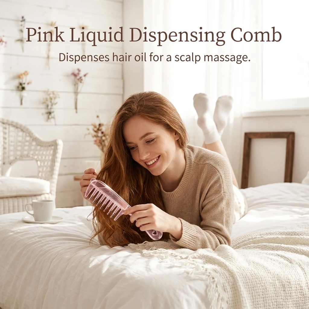 Scalp massage Comb with 360° Rotating Massage Beads Massager for Essential Oil Application Home Beauty Salon tools