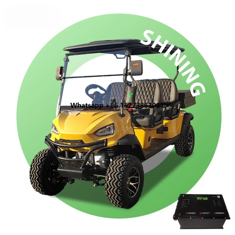 lsv 4 Seat Electric Lithium Batteries 72V 105AH 5KW AC Motor CE/Eec Certified Epic Golf Cart with Solar Panels Cargo Box