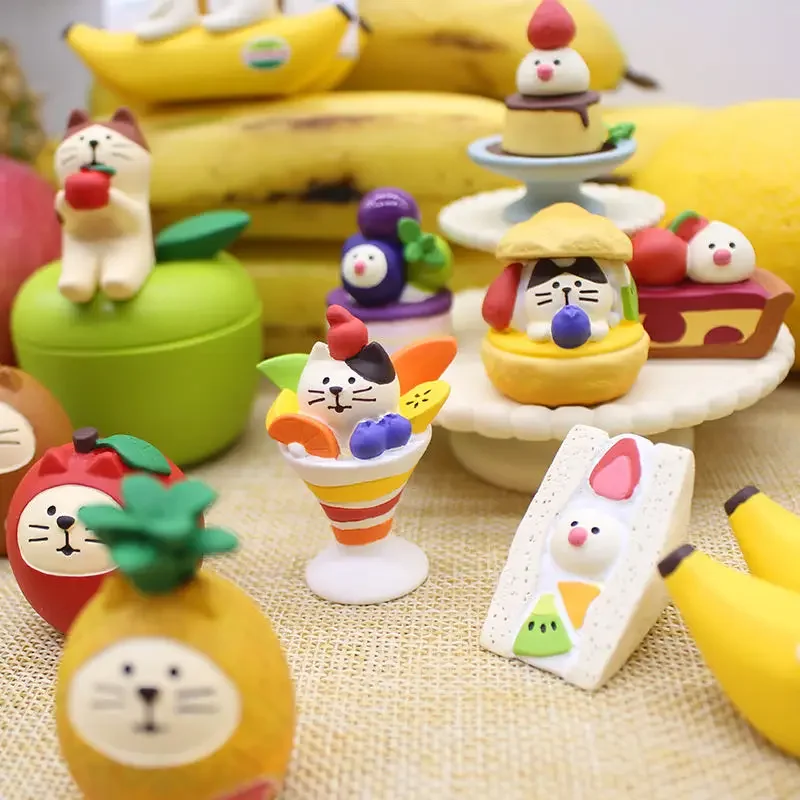 Creative Scene Small Decoration Home Decoration Fruit Scene Series Bookshelf Decoration Set Children's Toys Doll Ornaments