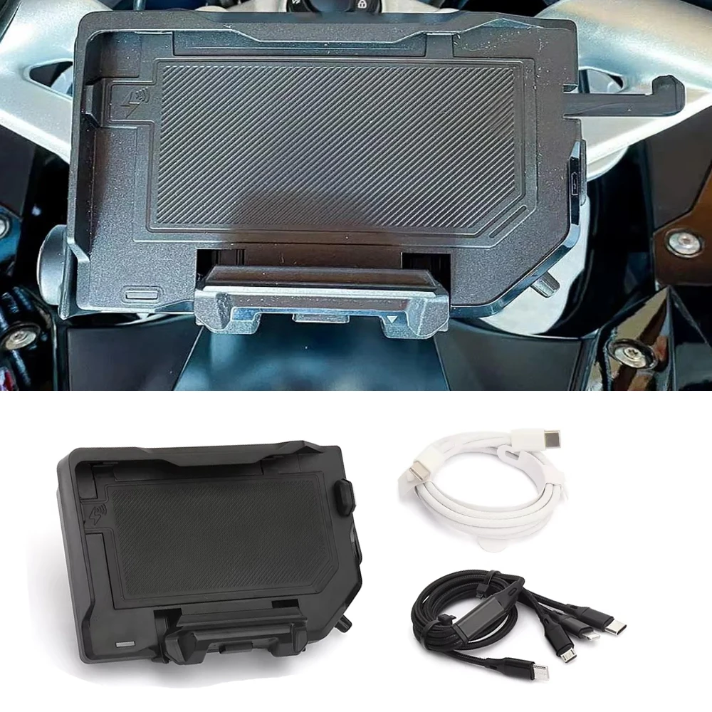 

Motorcycle GPS Phone Holder USB Wireless Charger Bracket For BMW R1250GS ADV R1200GS F850GS F900GS ADV F750GS F800GS F900XR