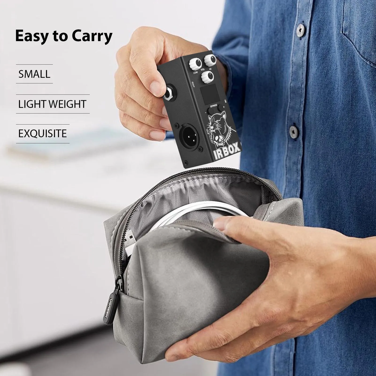 M-VAVE جيتار IR صندوق تأثيرات دواسة مع كابينة الأشعة تحت الحمراء دفعة الاستجابة خزائن المتكلم محاكاة XLR منفذ الإخراج 9 فولت 6.35 مللي متر المدخلات #6