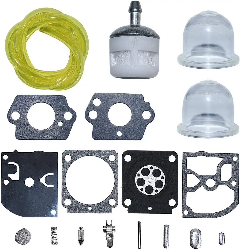 Carburetor Repair Kit For Stihl HS81 HS81R HS81RC HS81T HS86 HS86R HS86T Trimmer w/Fuel Line Filter Gasket