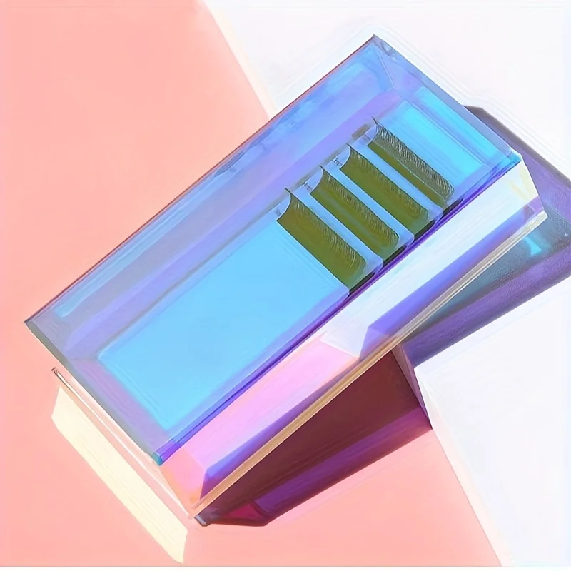 

Vibrant Colorful Eyelash Box - Single Layer Grafting Tool with Dustproof Design - Perfect for False Lashes, A Stylish and Secur